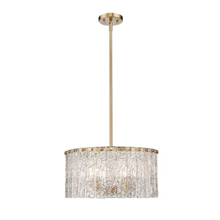 Z-Lite Glacier Pendant, 5-Light, 19 In.W x 10 In.H, Modern Gold/Clear 1943P18-MGLD
